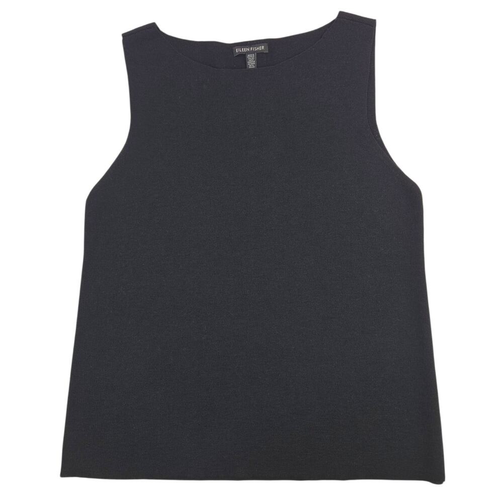 Eileen Fisher | Black 100% Italian Wool Fine-Gauge Knit | Size Medium